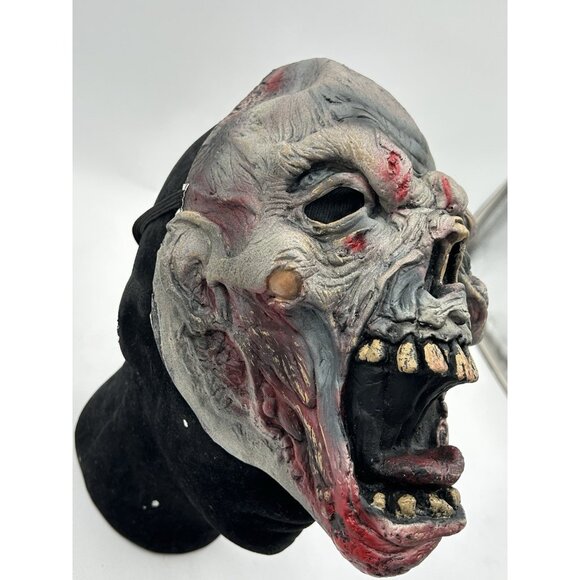 Easter Unlimited Gray Undead Skeleton Zombie Head Halloween Mask 2012 Fun World - Picture 3 of 8